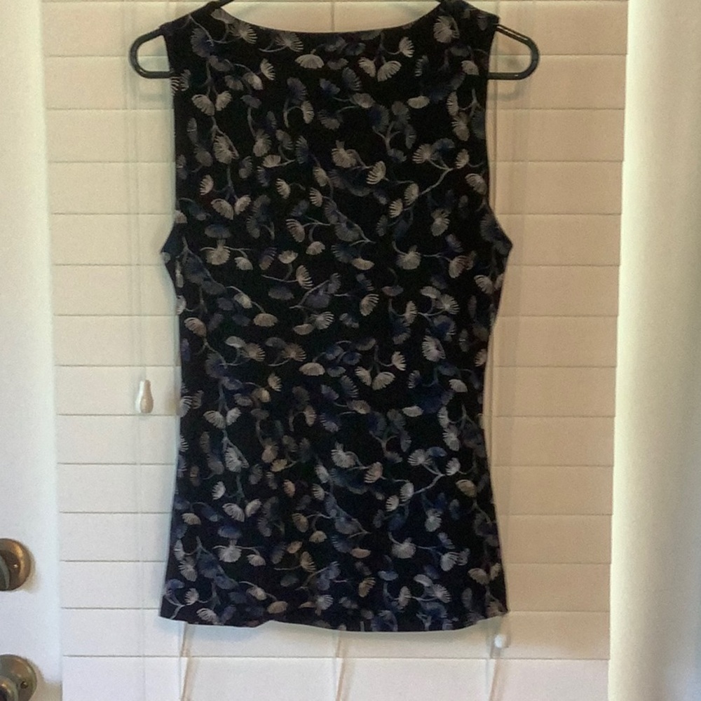 WHBM Sleeveless Top with silver neckline detail Size Medium - Picture 3 of 9
